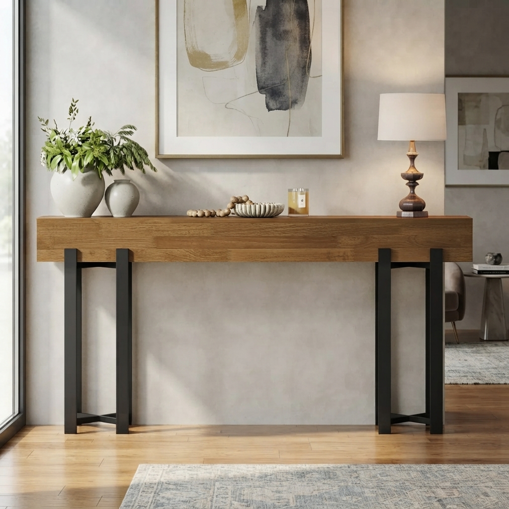 62.99 +long+console+table+for+entryway,+industrial+wooden+sofa+table+with+sturdy+metal+legs+for+hallway,+living+room,+entrance 418491178.webp 202608070922